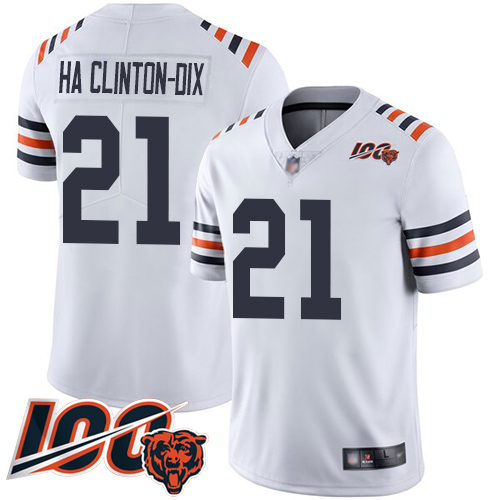 Chicago Bears Limited White Men Ha Ha Clinton-Dix Jersey NFL Football #21 100th Season->youth nfl jersey->Youth Jersey